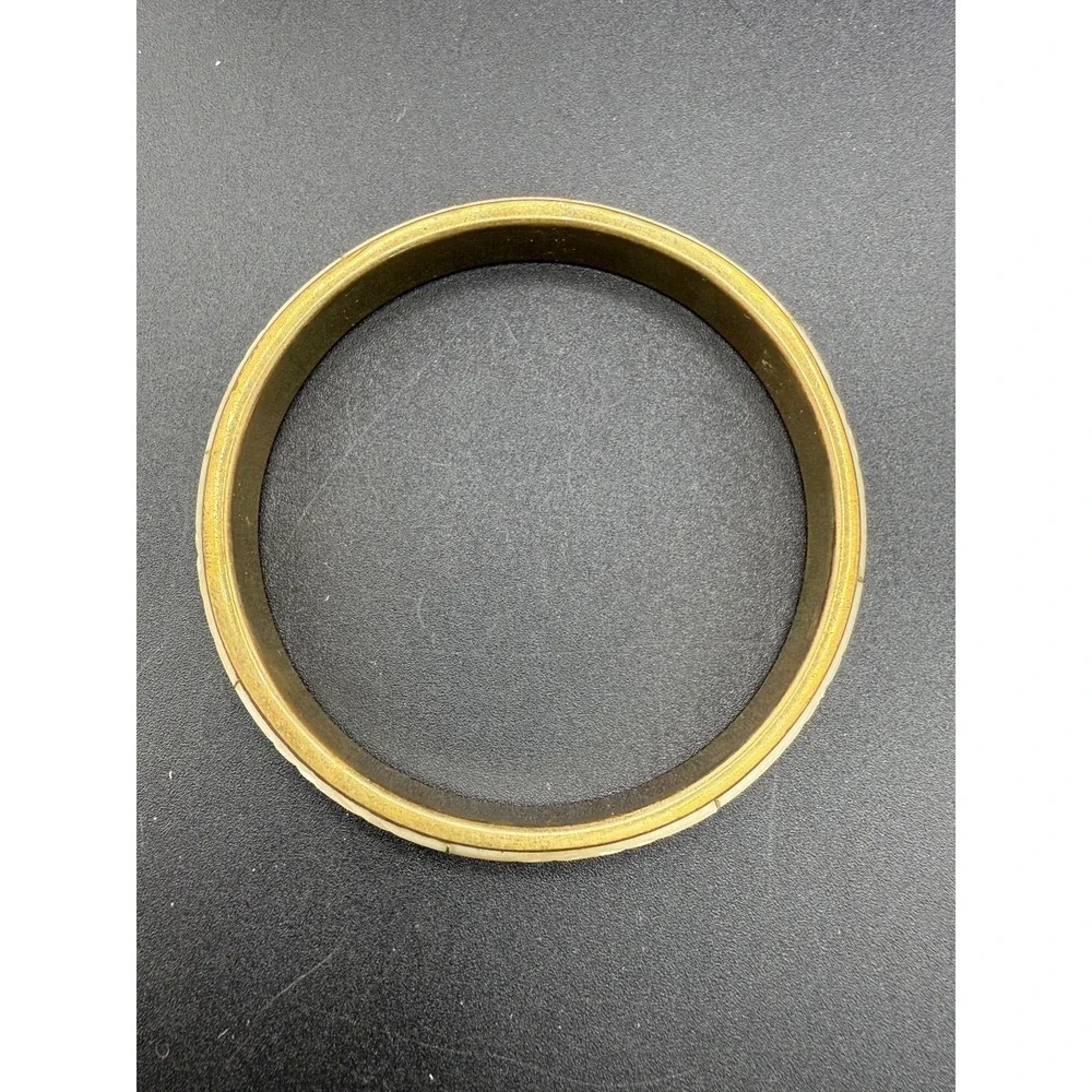 Vintage Gold Tone Carved Bangle Brass Tone‎ 8.5